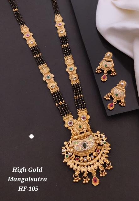 High gold mangalsutra HF 105 Artificial jewellery wholesale suppliers